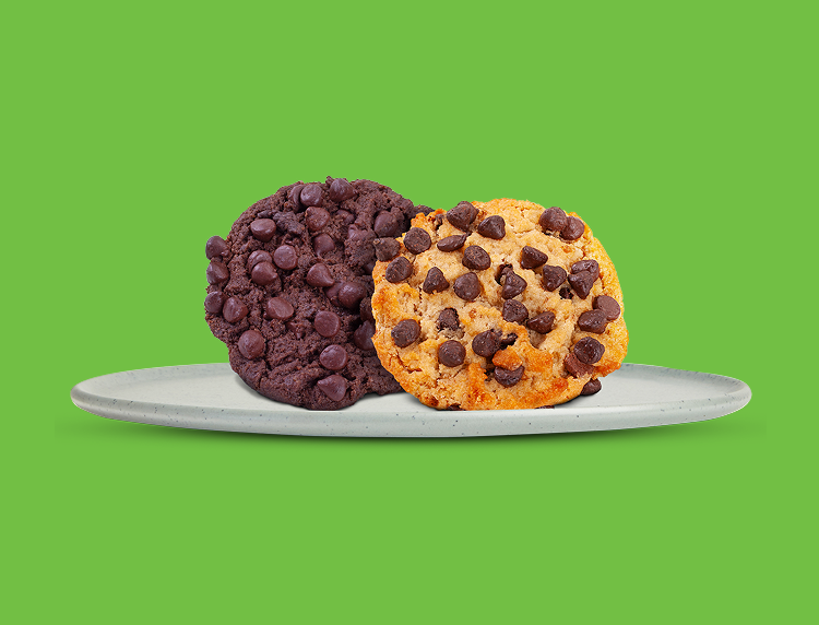 Cookie sabores - Chocolate e baunilha